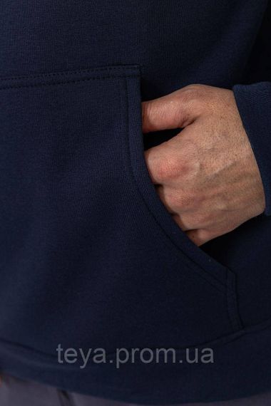 Худі чоловіче на флісі з капюшоном, колір темно-синій, розмір XXL FA_008409 | Зображення 4