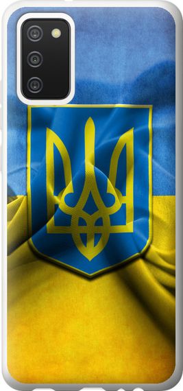 Чехол на Samsung Galaxy A02s A025F Флаг и герб Украины 1 "375u-2203-17620"