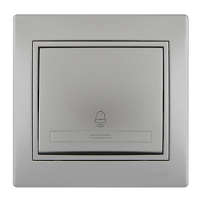 MIRA сірий металік Клавіша дзвінка внутрішня зі вставкою Лезард