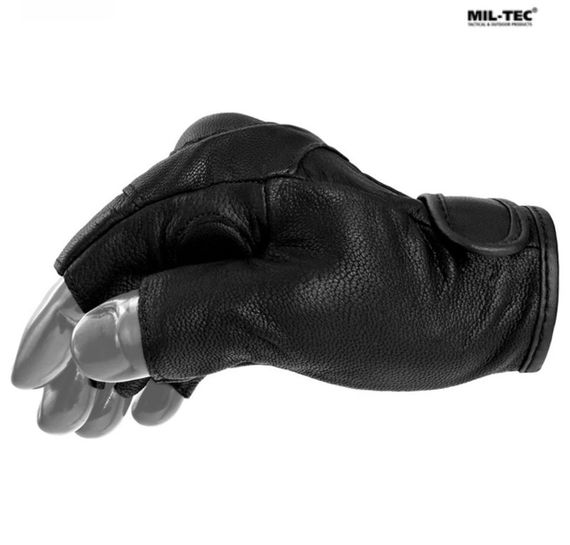 Рукавиці тактичні короткопалі MIL-TEC Army Black | Зображення 1