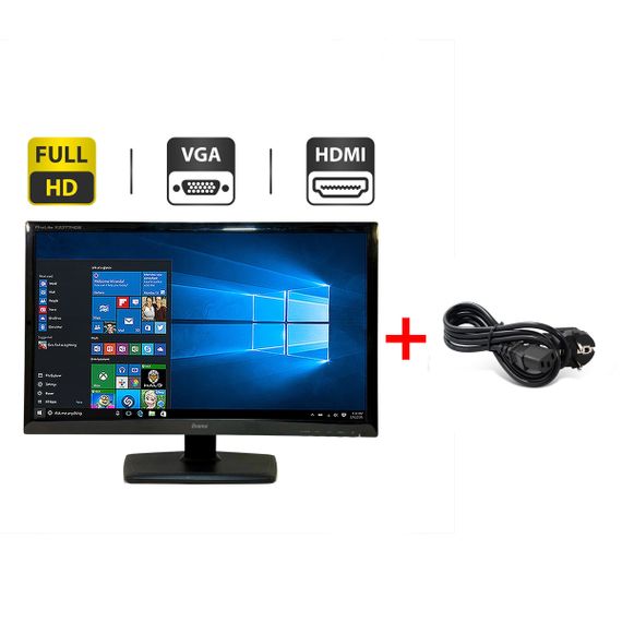 Монитор Iiyama ProLite X2377HDS-B1 (PL2300) / 24" (1920x1080) IPS / VGA, DVI, HDMI / VESA 100x100 б/у + Подарок  Кабель питания
