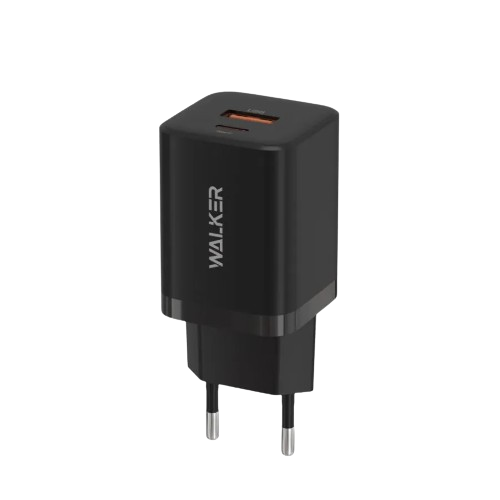 Зарядний пристрій мережевий USB/Type-C 3,0A QC+PD 30W чорний Max WALKER WH-60