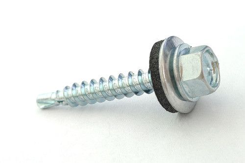 Саморез кровельный 4,8*35 DIN 7504K цинк белый по дереву (пач 50шт) APRO