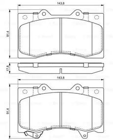 Колодки гальмівні NISSAN Patrol Y62 F 10, BOSCH (0986494693)