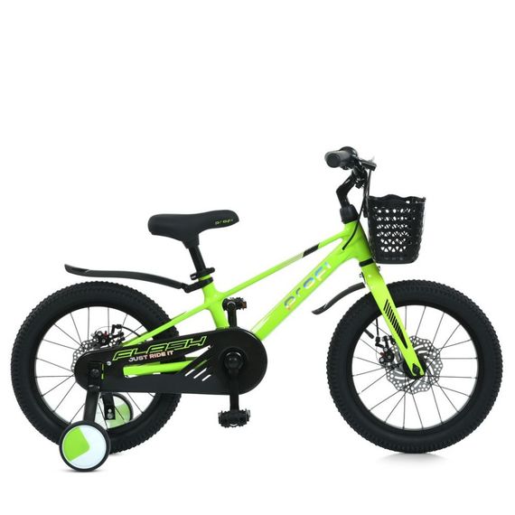 Велосипед детский Flash MB 1683 NEON GREEN, колеса 16 дюймов | Зображення 1