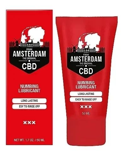 Вагинальный гель на водной основе с пролонгирующим эффектом Original CBD from Amsterdam - Numbing Lubricantl, 50 ml Sex Aura