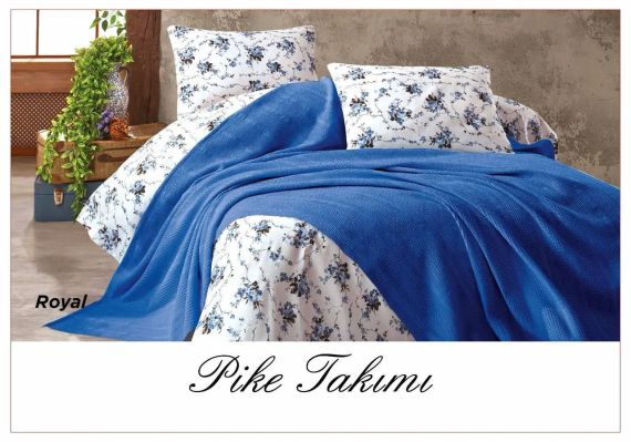 Постільна білизна з вафельним покривалом La Villa Mavi Зелений | Зображення 3