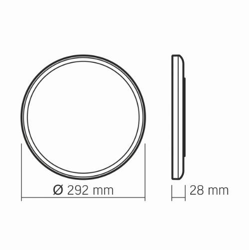 LED Світильник настінно-стельовий 18W 4000К 220V з декоративною підсвіткою чорний VL-DL3R-184B Videx | Зображення 4