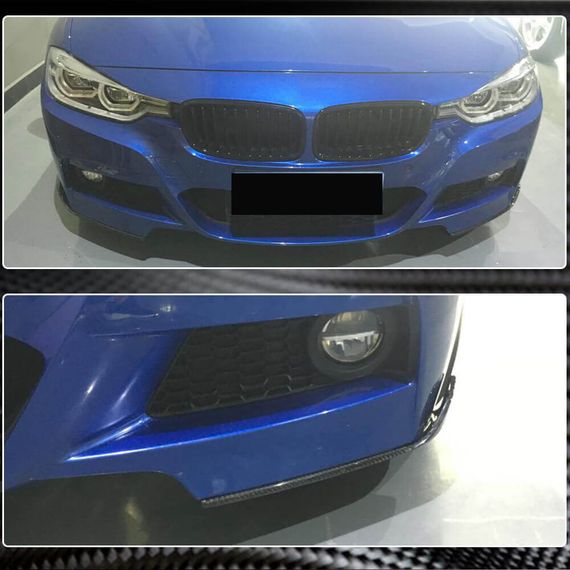Накладки на передній бампер Flap (для F30 M-Sport, Карбон) для BMW 3 серія F-30/31/34 2012-2019 рр | Зображення 3