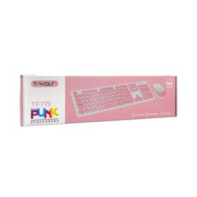 Бездротова клавіатура і миша з ергономічним дизайном XPRO TF770 (45937-TWolf TF770_650)
