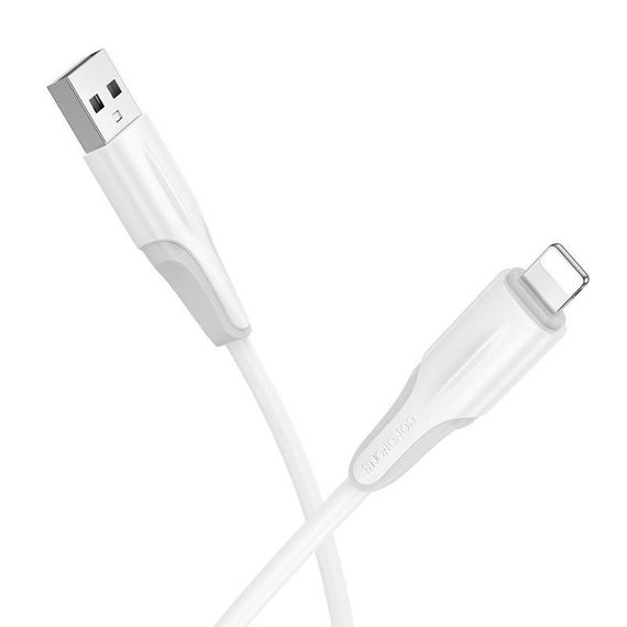 Дата кабель Borofone BX119 New USB to Lightning 2.4A (1m) White | Зображення 1