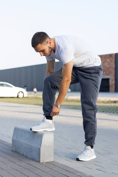 Мужские теплые спортивные штаны на флисе DU0211 цвет серый, размер M | Зображення 2