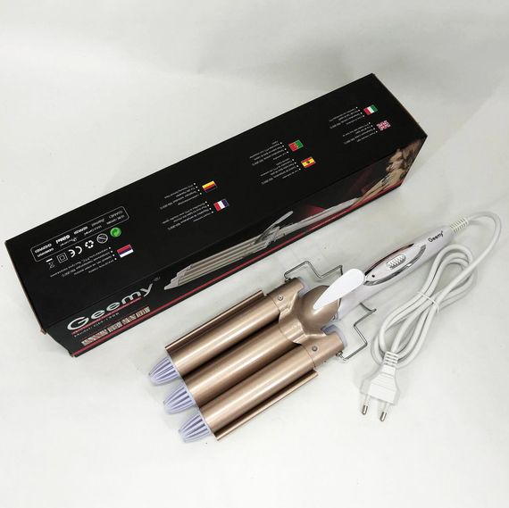 Плойка потрійна хвиля GEMEI GM-1988-25 керамічне покриття з BD-413 регулювань температури | Зображення 3