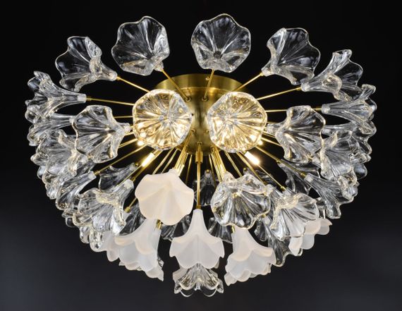 Люстра стельова на 8 лампочок 26752 Латунь 35х60х60 см. | Зображення 2