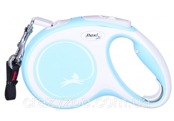 Поводок-рулетка для собак Flexi New Comfort М до 25 кг голубой трос 5 м 43615 | Зображення 4