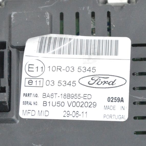 Інформаційний дисплей Ford Fiesta VII 2008-2017 Екран дисплей салону Форд Фієста 7 BA6T18B955ED | Зображення 3
