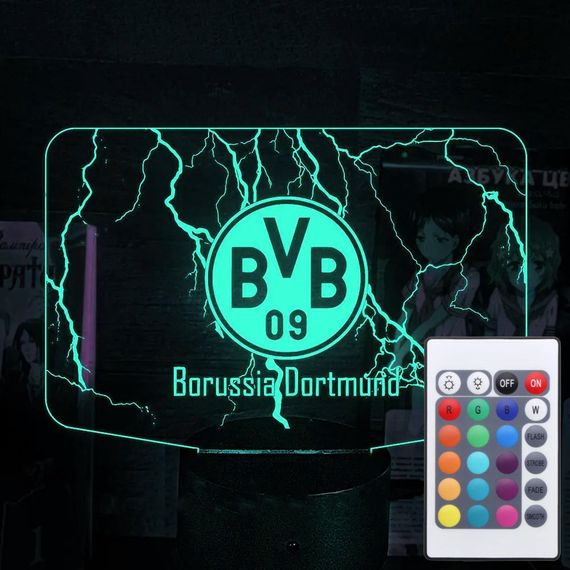 Акриловий світильник-нічник з пультом 16 кольорів Borussia tty-n002275