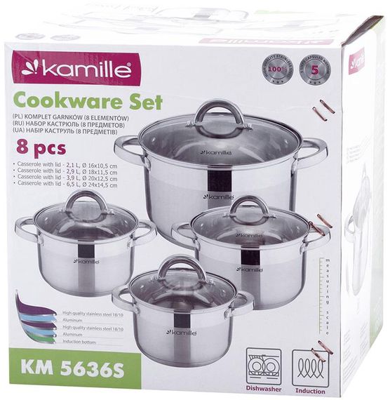 Набір кухонного посуду Kamille Mystery 8 предметів | Зображення 5