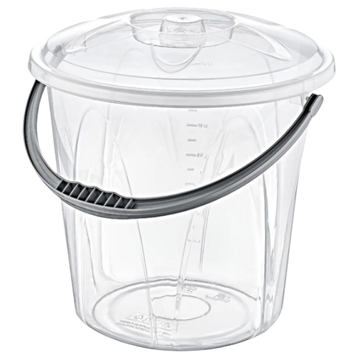 Відро 10 л пластик прозорий ELIF