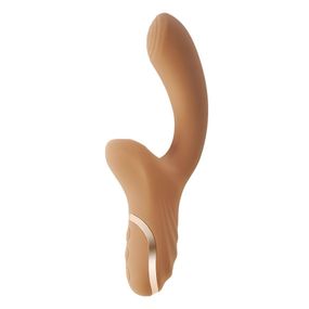 Вібратор для точки G з вакуумним стимулятором клітора Sweet Em Velvet Lure бежевий Sex Aura
