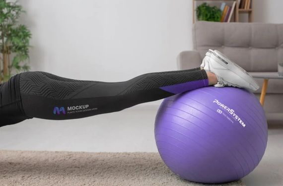 М'яч для фітнесу (фітбол) Power System PS-4011 Ø55 cm PRO Gymball Purple (PS-4011_55cm_Purple) | Зображення 4