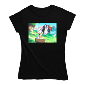 Футболка чорна із принтом Frieren beyond journey's end Фрірен проводжає в останній шлях Frieren Кавун XL ФП012416XL