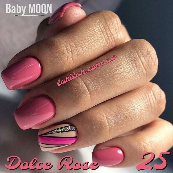 Гель-лак BABY MOON Dolce Rose №25 карміновий, 6 мл