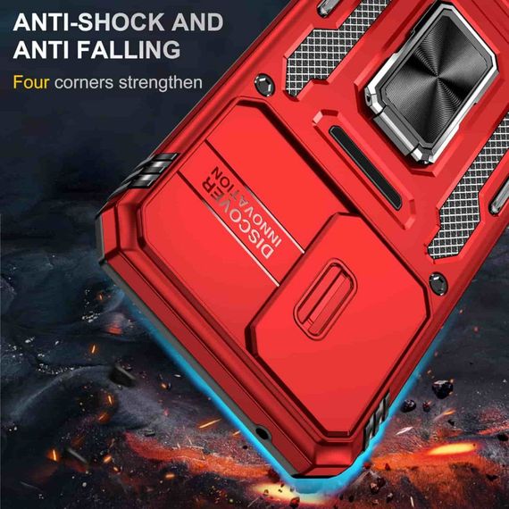 Ударостійкий чохол Camshield Army Ring для Samsung Galaxy A34 5G Червоний / Red | Зображення 6