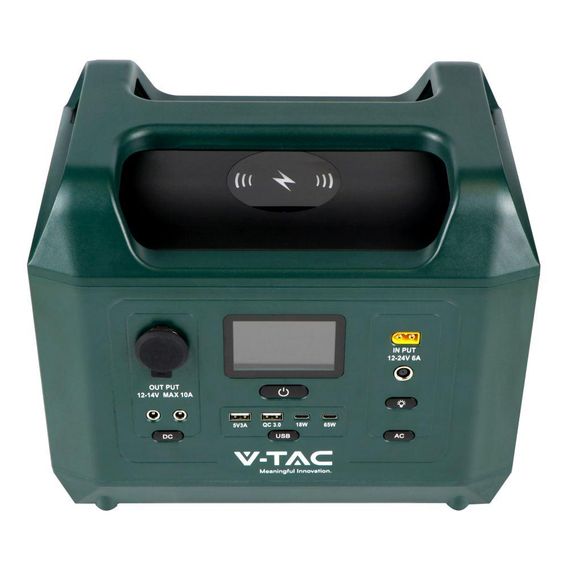 Зарядна Станція Power Station V-TAC VT-606N, 600W(1kW peak), 576Wh, QC 18W, PD 65W, DC, LiFePO4 Колір EU | Зображення 2