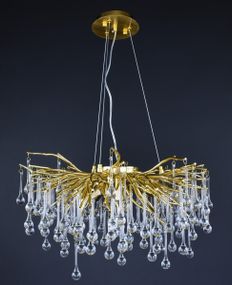 Люстра підвісна кришталева 27227 Золото 35-180х40х40 см.