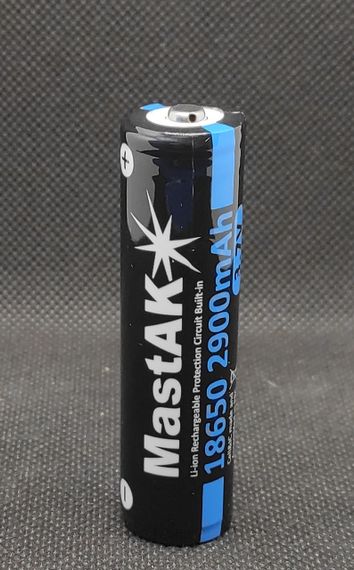 Аккумулятор Li-ion MastAK 18650 3.6v 2900mAh с защитой  (1шт) | Зображення 2