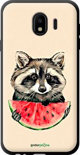 Чохол на Samsung Galaxy J4 2018 Єнотик з кавуном "4605b-1487-2448"