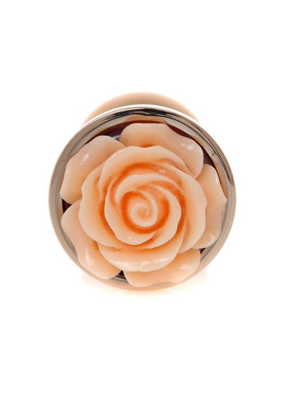 Анальна пробка з рожевою трояндочкою Plug-Jewellery Red Gold PLUG ROSE-Pink, Помаранчова | Зображення 1