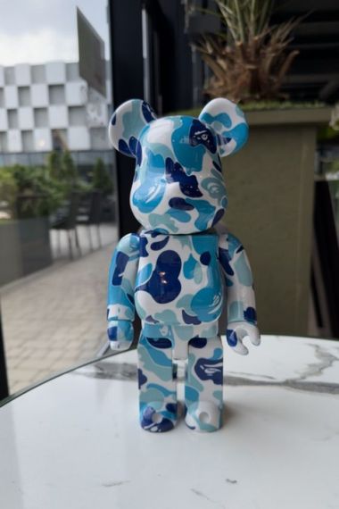 Bearbrick Bape дизайнерська статуетка ведмідь Беарбрік 28 см mb024 блакитна