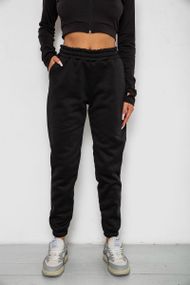 Спортивные штаны женские на флисе  -уценка, цвет черный, 238R57012-U