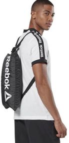 Легкая спортивная сумка-рюкзак, котомка Reebok Gymsack 2.0 черный