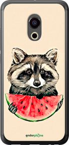 Чохол на Meizu Pro 6 Єнотик з кавуном "4605u-293-2448"