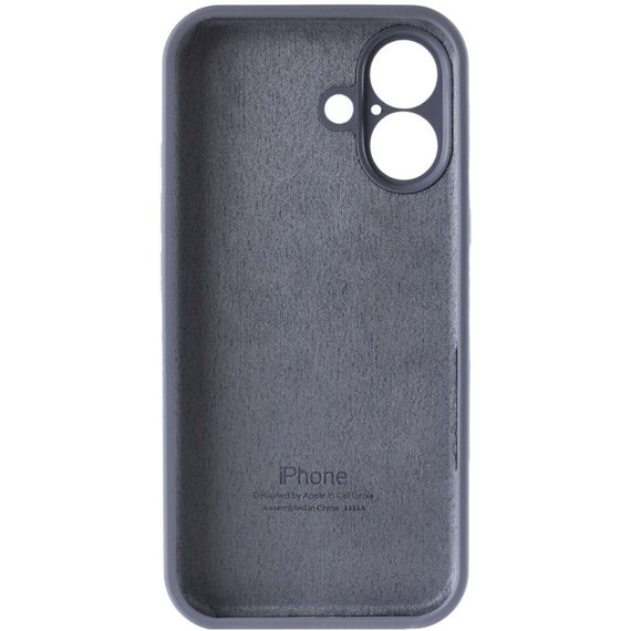 Чехол Silicone Case Full Camera Protective (AA) для Apple iPhone 16 (6.1") Серый / Lavender Gray | Зображення 6