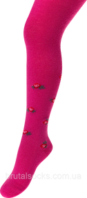 Колготки для девочки демисезонные с принтом Тм TwinSocks 74-80 / 6-12 мес., Малиновый