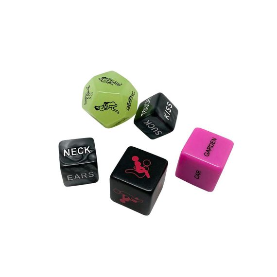 Набір кубиків Wooomy Ooo 5 Dice Set (EN): місця та пози для сексу, інтимні дії та частини тіла sexstyle