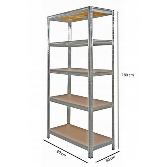 Стелаж металевий 180x90x30 Siker G9030 5 полиць | Зображення 7