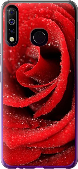 Чехол на Tecno Spark 4 KC2 Красная роза "529u-2406-17620"
