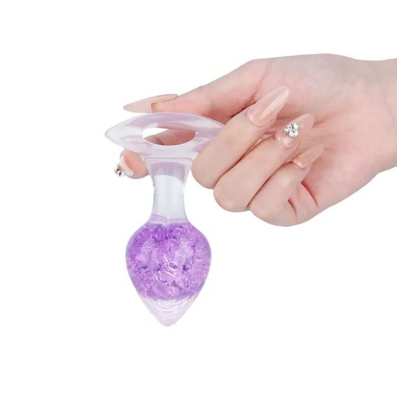 Анальна пробка Liebe Seele Heart-shaped Crystal Anal Plug - Purple Small Sex Aura | Зображення 2
