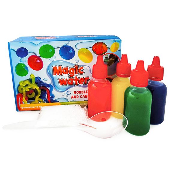 Набір для творчості "Magic water" Локшина і цукерки MV6031-01, 4 різнокольорові гелі