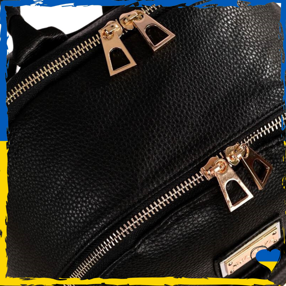 Рюкзак жіночий з якісної екошкіри. Рюкзак для дівчаток. Рюкзак чорний | Зображення 5