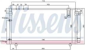 Радіатор, конденсор кондиціонера TOYOTA AVENSIS, NISSENS (94795)