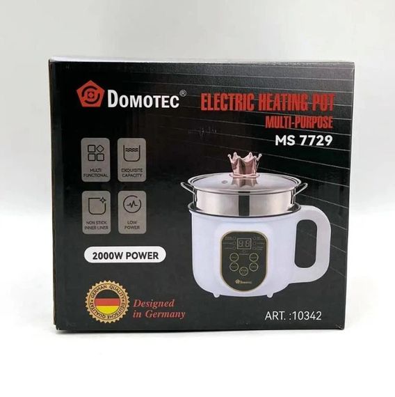Электрическая кастрюля-пароварка Domotec MS-7729 2000 Вт 1.8 л белая | Зображення 8