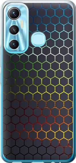 Чехол на Infinix Hot 11 Переливающиеся соты "498u-2762-17620"