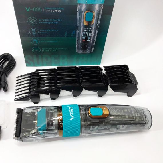 Окантовочная машинка для стрижки аккумуляторная, Машинка для стрижки волос мощная WR-17 | Зображення 3