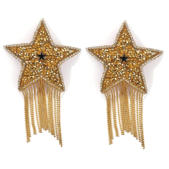 Пэстис-звезды с бахромой JSY Nipple Sticker RT236112 Gold, стикеры | Зображення 1